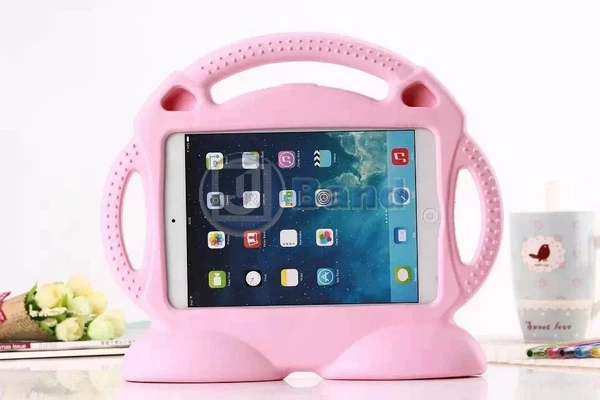 Для Apple iPad Air 1 2 для iPad 5 6 Прекрасный милый 3D мультфильм ручка стенд дети противоударный EVA пены чехол - Цвет: Розовый
