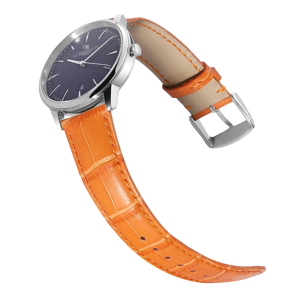 Ремешок для кожаных часов 18 мм 19 20 21 22 24 разноцветный ремешок Seiko Citizen|watch band|watch strap