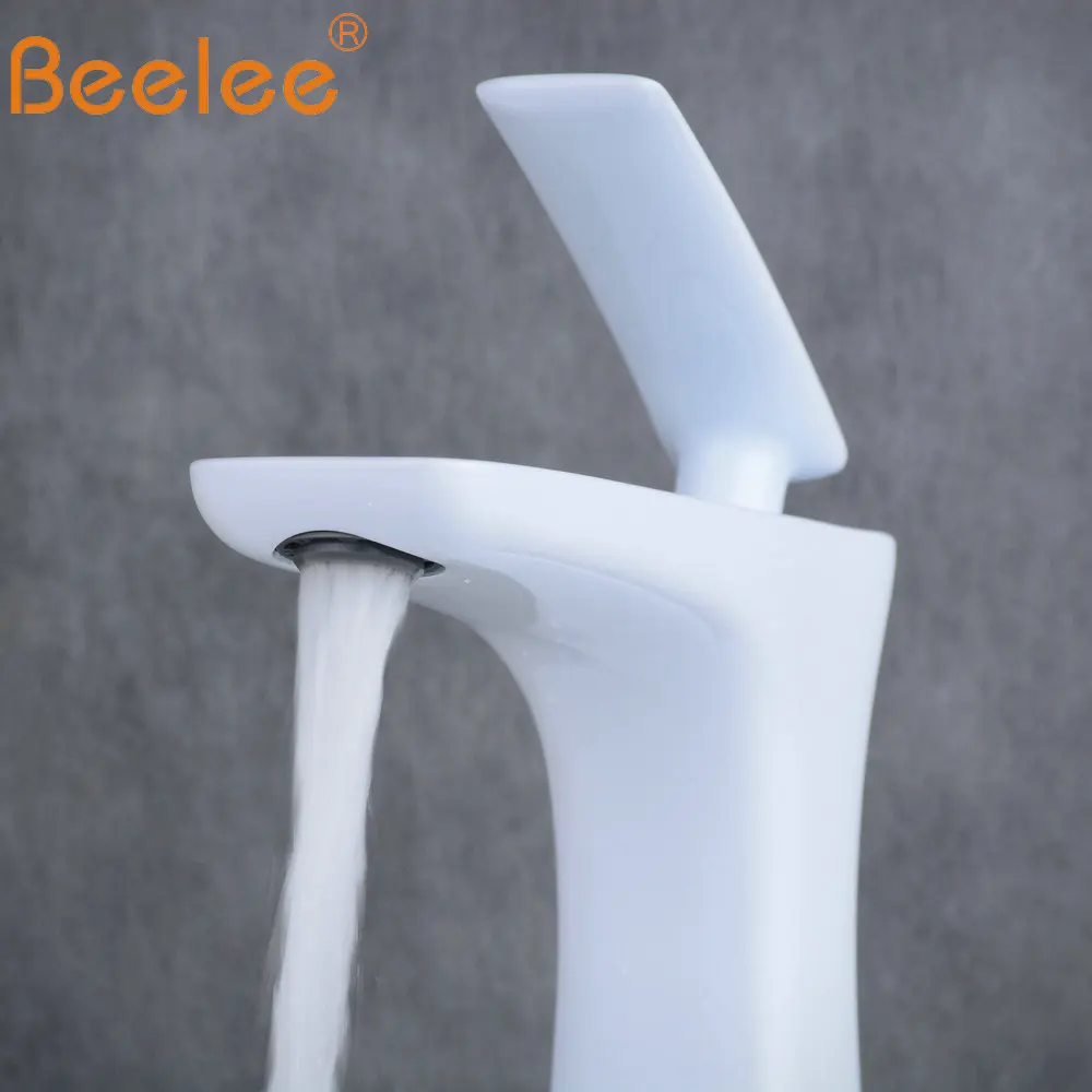 Beelee ванная комната краны смеситель белый кран раковина чаша нажмите