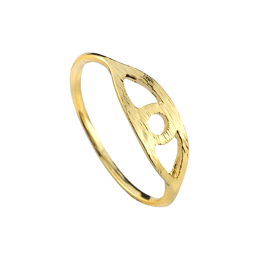 Женское Винтажное кольцо миди золотого цвета с изображением сглаза|midi ring|cocktail