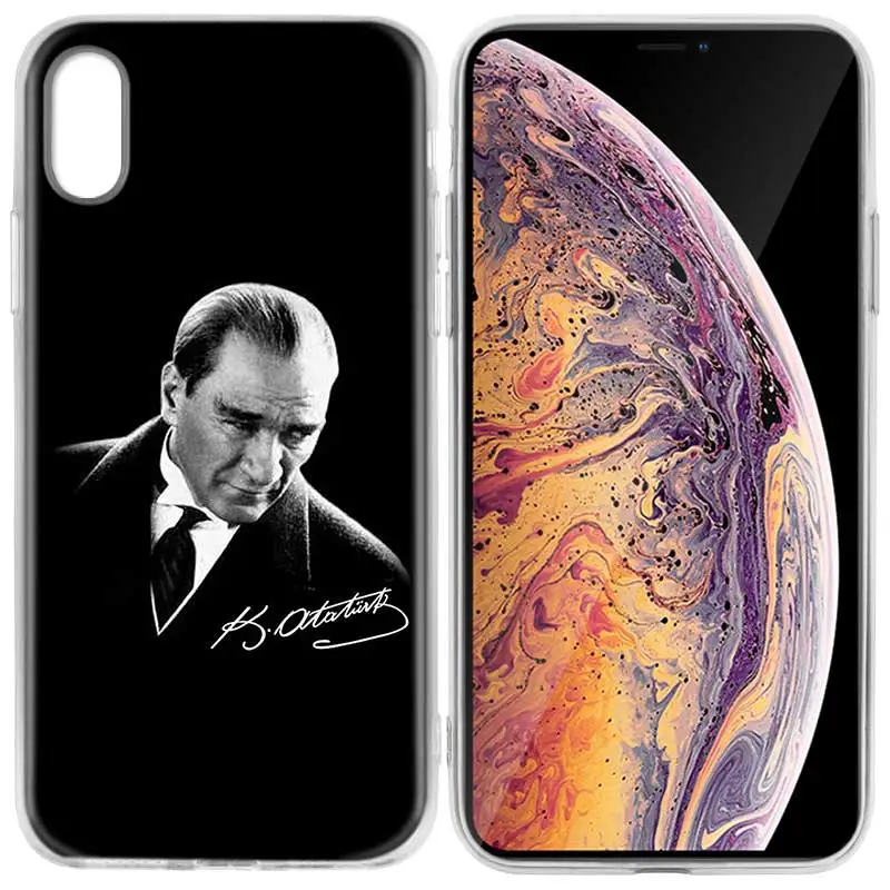 002 Чехол для iPhone 7 8 6 6s Plus 5 5S SE 5C X XS MAX XR Силиконовые чехлы чехол Турция Mustafa kemale Ataturk - Цвет: 002