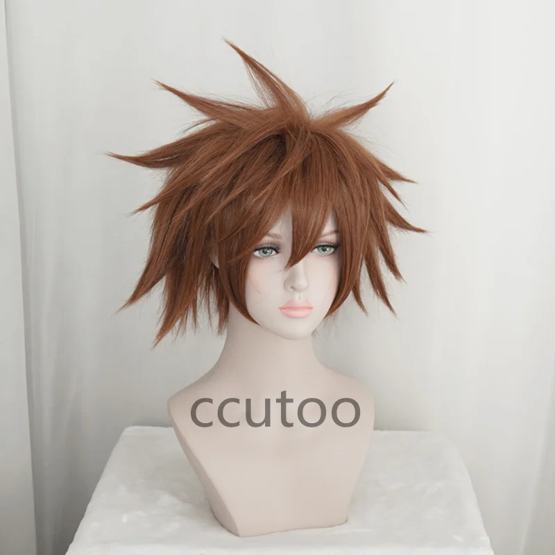 Kingdom Hearts III Sora коричневый короткий парик косплей костюм мужчины термостойкие синтетические волосы Хэллоуин вечерние ролевые игры парик