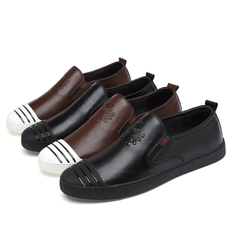 MYCOLEN/Лидер продаж мужская повседневная обувь с круглым носком из лакированной