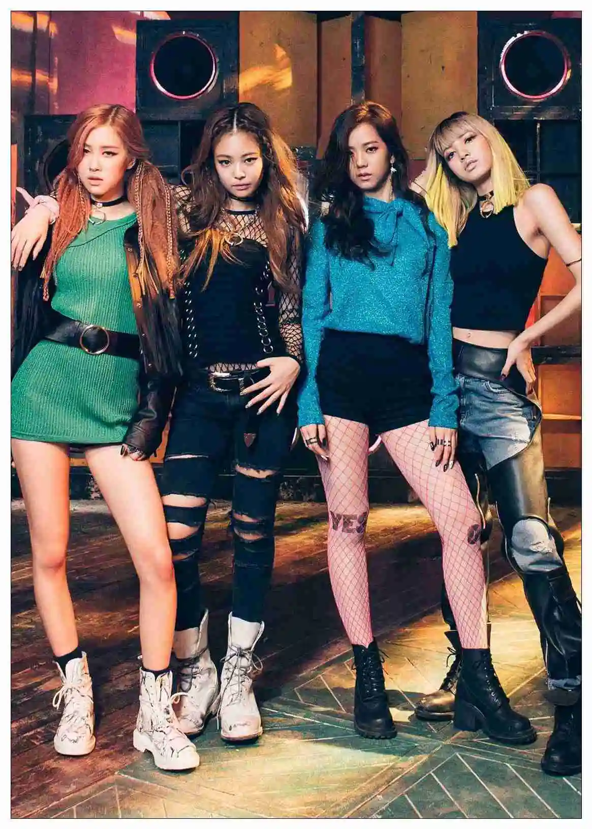 S003 Kpop черные Розовые настенные плакаты Наклейки белая мелованная бумага принты живопись украшение дома гостиная спальня бар Домашний настенное искусство - Цвет: S003