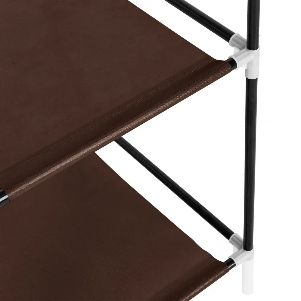 Нетканое полотно Сталь трубки шкаф пылезащитный 5 ярусов одежда Стёганое одеяло обувь стеллаж для хранения в сборе Костюмы Вешалка Шкаф