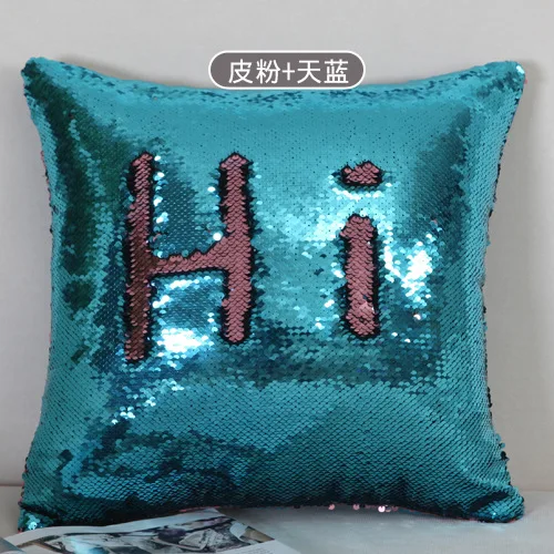 DIY чехол для подушки с блестками, мягкий чехол для подушки с блестками, блестящая Подушка, однотонный чехол с блестками queen