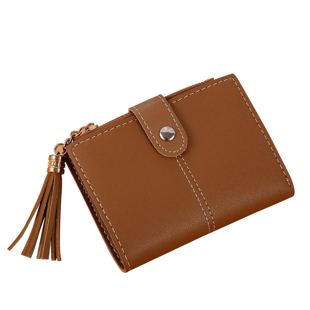Women Simple Short Wallet Tassel Coin Purse Card Holders Bolsa Feminina Billetera Mujer Slim | Багаж и сумки