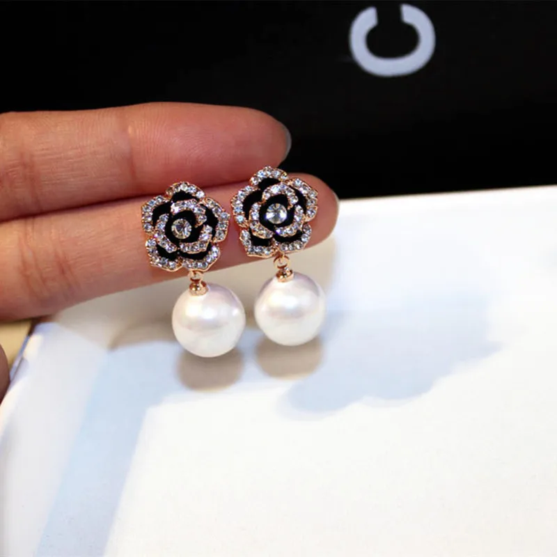 CX-Shirling цветы Жемчуг Роскошные известный бренд Boucles d'oreille ювелирные изделия серьги для женщин анти-аллергические необычные серьги