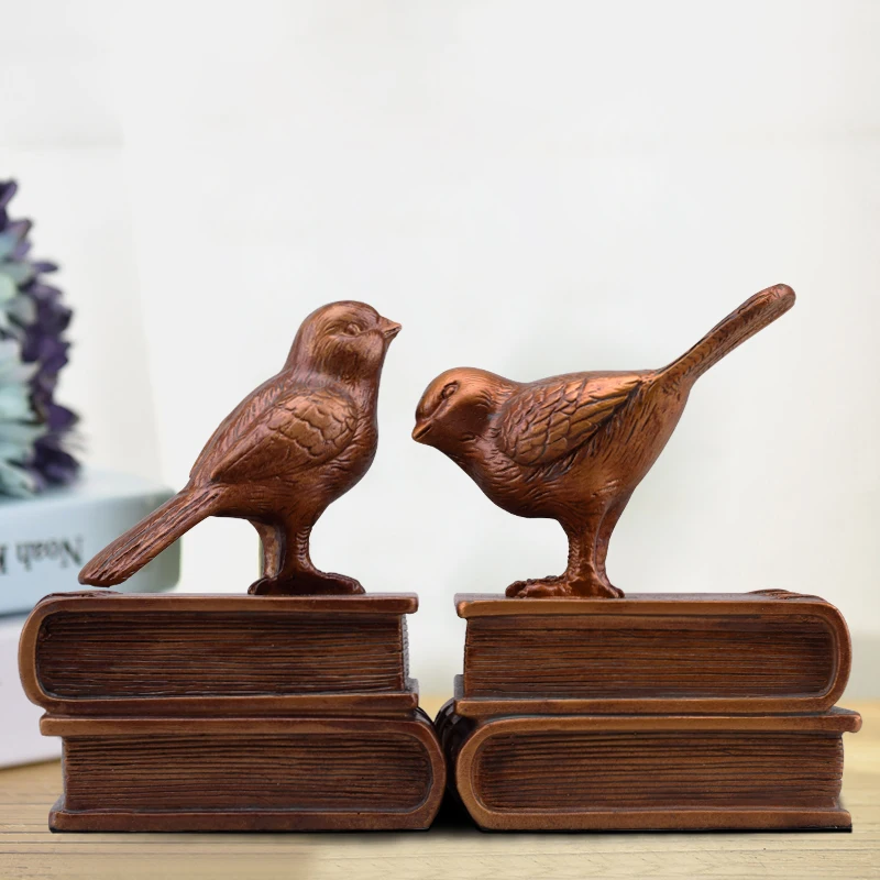 Книжный шкаф с изображением птиц книжный декоративная книжка США модель комнаты