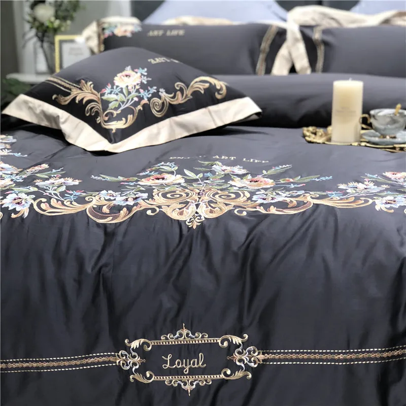 Новый серый синий розовый зеленый роскошный комплект постельного белья из