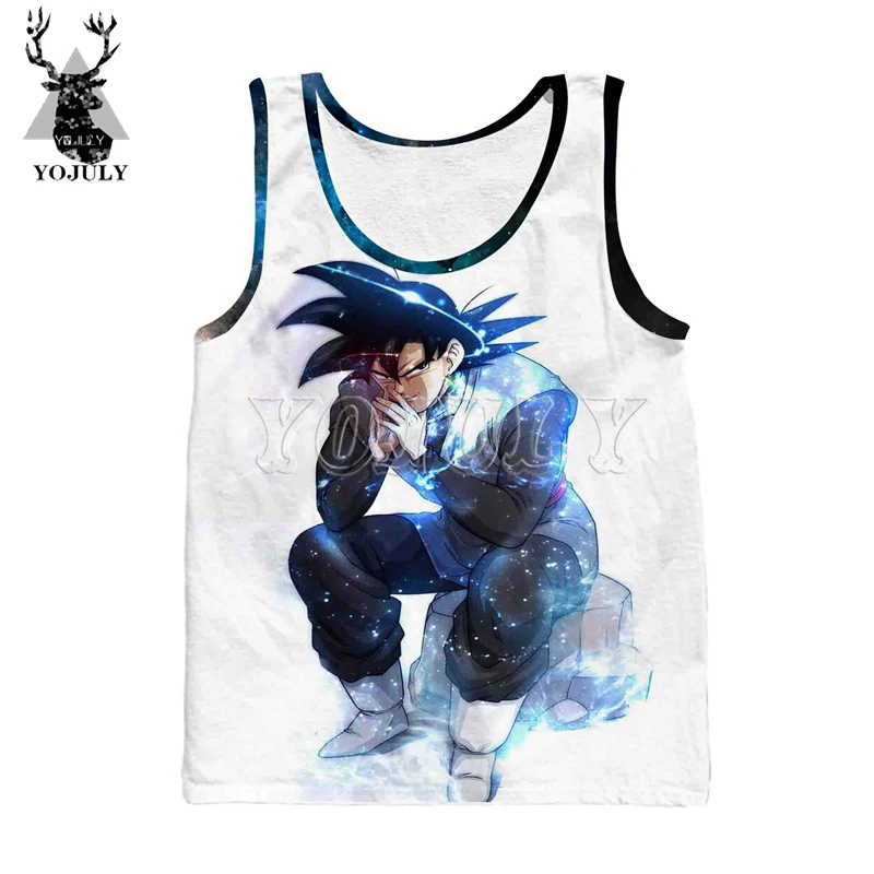 YOJULY жилет унисекс с 3D принтом для мужчин/женщин Dragon Ball Z DBZ Broly Broli Saiyan Goku аниме Harajuku Повседневный забавный жилет с круглым вырезом VE07