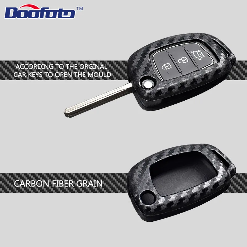 Doofoto чехол для автомобильного ключа Hyundai Creta I10 I20 Tucson Elantra Santa Fe 2016 2017 2018 2019 3 кнопки