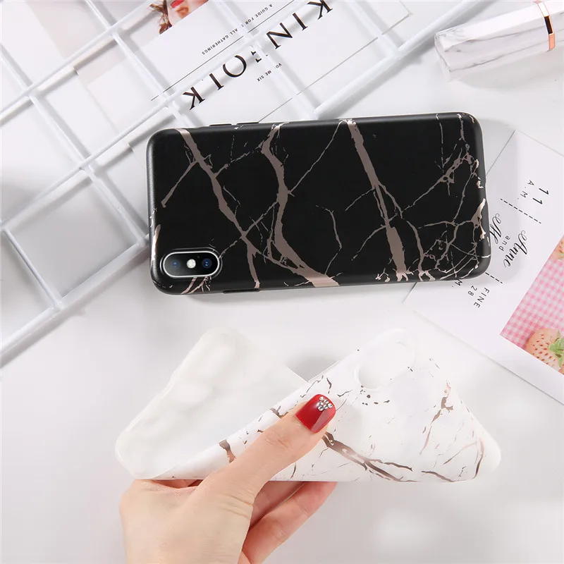 Lovebay мраморный чехол для iPhone 6 S Plus X XS Max XR 7 8 телефон Coque IMD Силиконовые чехлы Капа