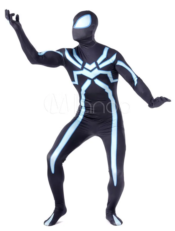 Высокое качество лайкра спандекс Zentai Для мужчин Хэллоуин Человек-паук костюмы для взрослых костюм Косплэй мужской костюм супергероя Zentai боди