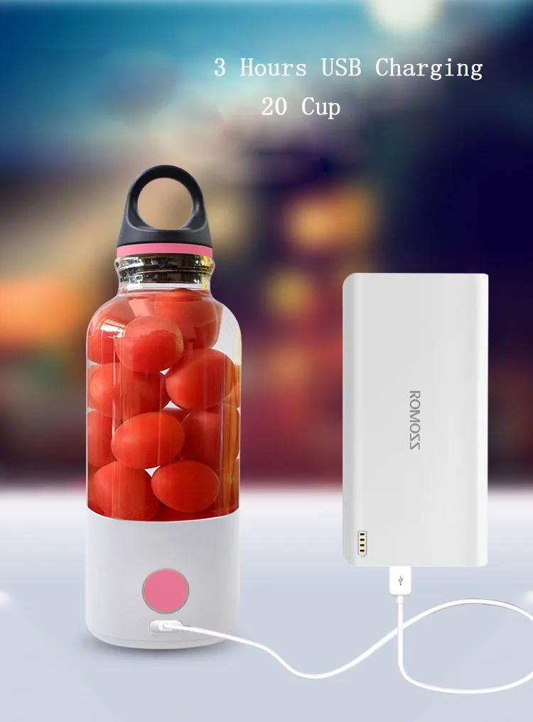 Electric Fruit Juicer Machine Mini Portable USB Rechargeable Smoothie Maker Shake Juice Slow Bottle Squeezers Cup | Бытовая техника