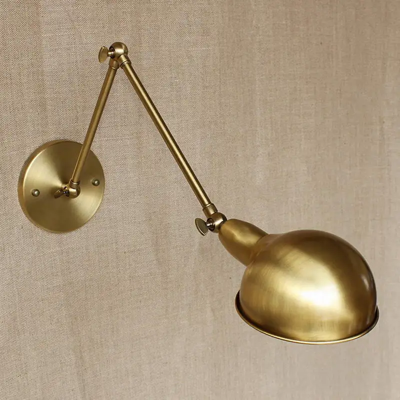 Светильник Настенный латунный с длинным рычагом и подсветкой крыльца|sconce lamp|wall