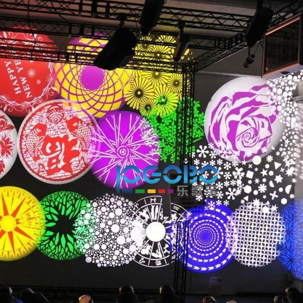 Logo Projector 20W LED Lights Rotating Pattern Custom Slides Advertising Signs Decorative Gobo Image Project Lamp Free Shipping | Лампы и
