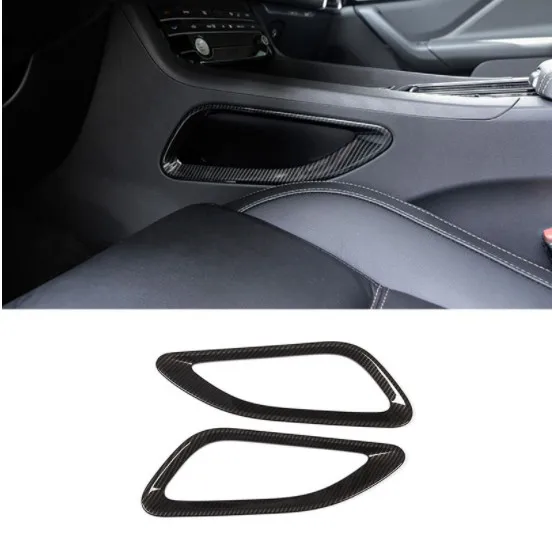 2pcs/set Car-styling Carbon Fiber Style Side Gear Box Panel Decoration Frame Trim For Jaguar F-Pace f pace X761 2016-2018 | Автомобили и