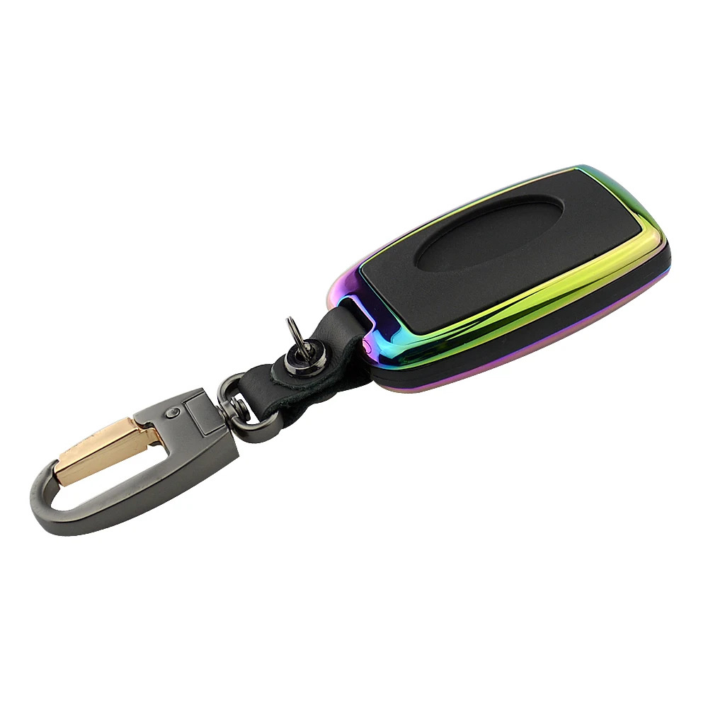 OkeyTech автомобильный Стайлинг Новый цинковый сплав + кожаный брелок чехол сумка