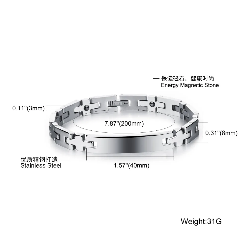 Ювелирные изделия от OPK браслет здоровая пара из нержавеющей стали браслеты на