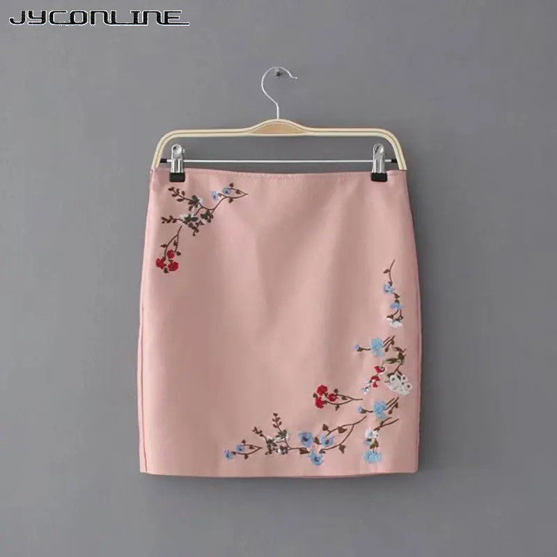 Женская юбка-карандаш с цветочной вышивкой JYConline облегающая юбка из