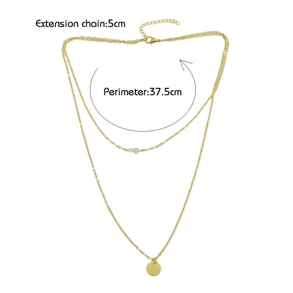 Панк-рок изделия Multi Слои цепи Цепочки и ожерелья цвета: золотистый серебристый