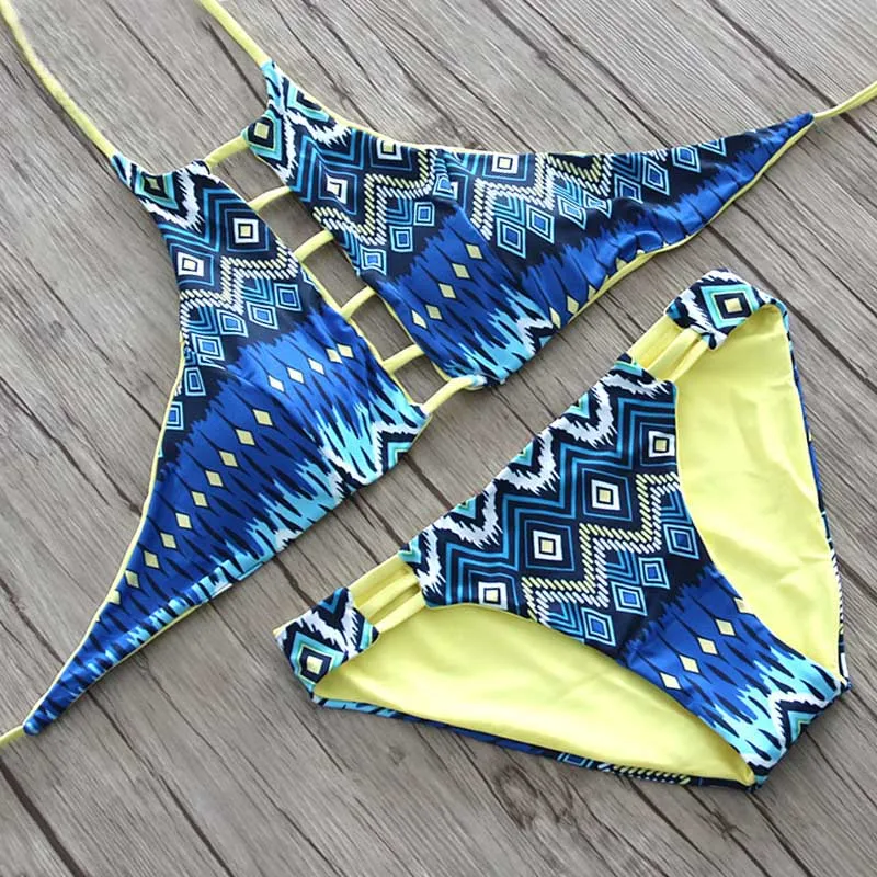 TQSKK 2019 пикантные бикини с высокой горловиной и лямкой на шее женский купальник