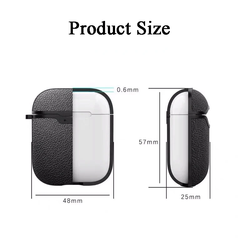Чехол для наушников для Airpods 2 1 чехол роскошный чехол из силикона и ТПУ с рисунком личи беспроводной зарядки чехол для Apple Airpods