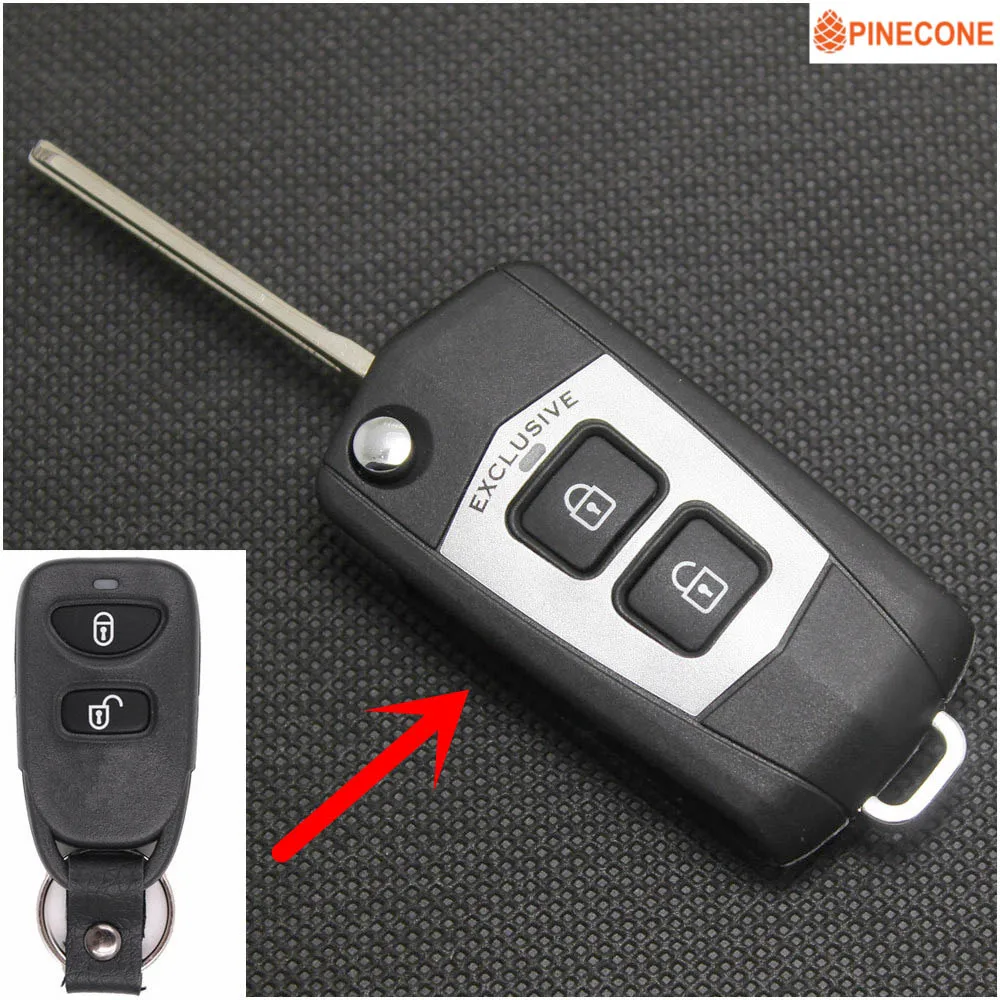 PINECONE для ключа оболочки HYUNDAI TUCSON ключ чехол 2 + 1 и пуговицами на спине в Корейском