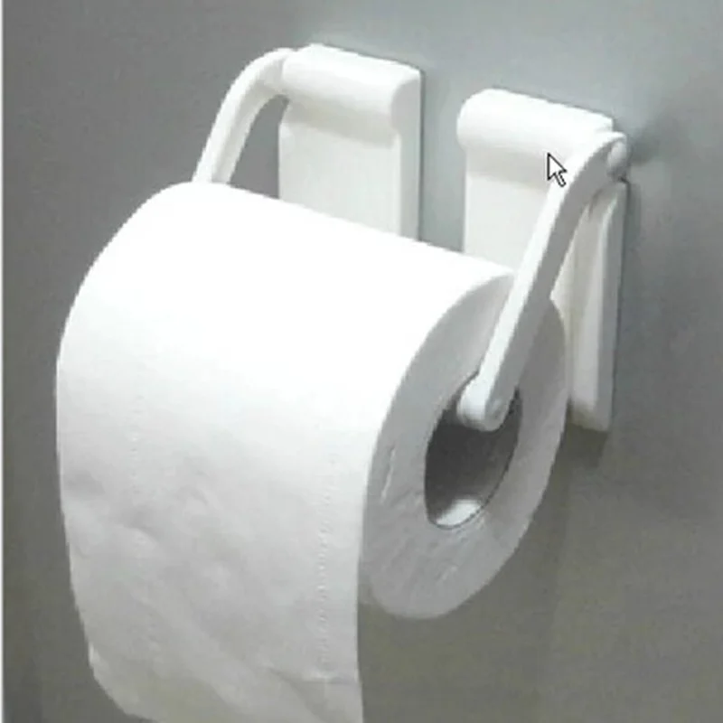 

Multifunction wall mounted toilet paper holder kitchen paper towel storage box plastic wrap roll rack bathroom accessories
