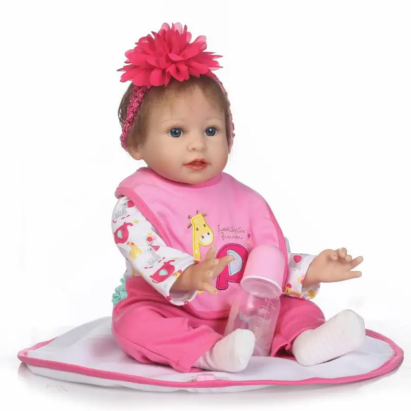 Nicery 22 дюймов 55 см магнитного рот Reborn Baby Doll мягкий силиконовый реалистичные