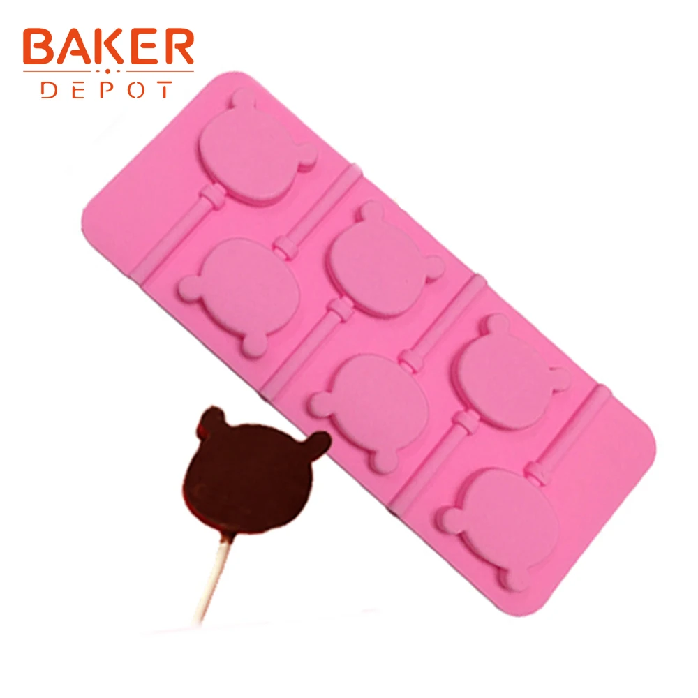 CDY-039 BAKER DEPOT, силиконовая форма для леденцов, для конфет, шоколада, круглая форма для украшения торта, форма для медведя, леденцы, формы для выпечки - Цвет: CDY-039