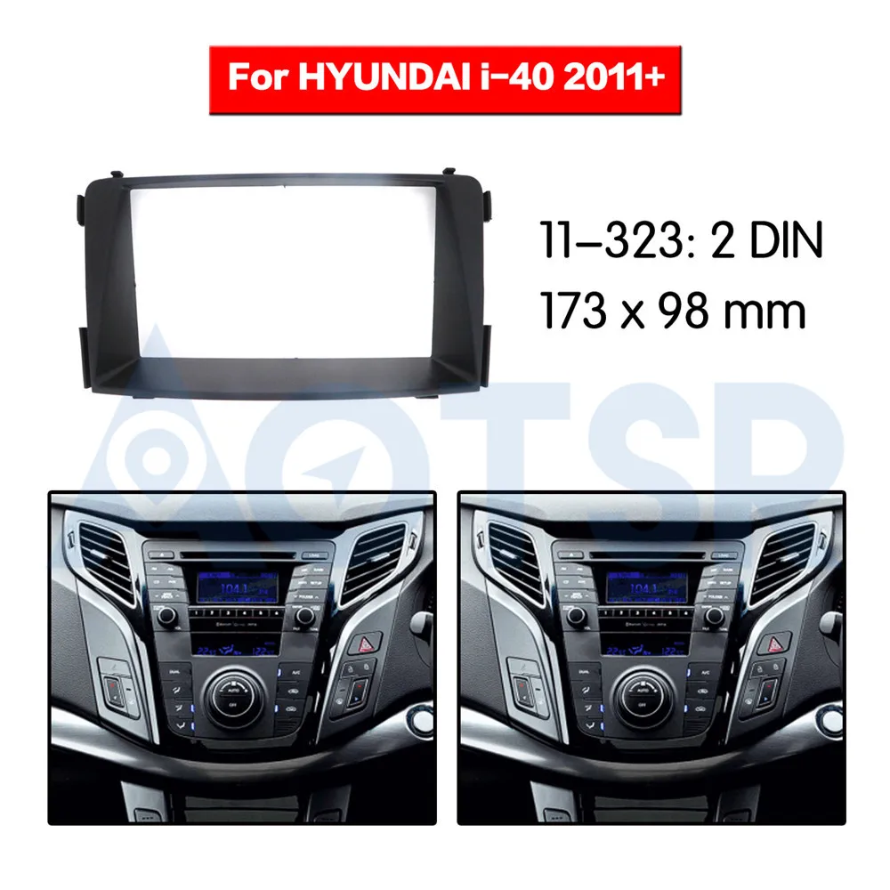 Двойная Автомобильная отделка 2 Din объемная панель для HYUNDAI i-40 2011 + рамка DVD