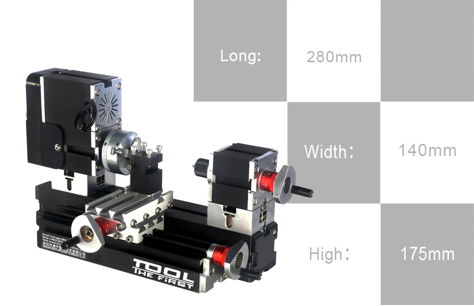 TZ8000MP 8 в 1 DIY Гальванизированный BigPower мини металлический комплект токарного станка, 60 Вт 12000 об/мин мотор, стандартизированное образование детей, лучший подарок