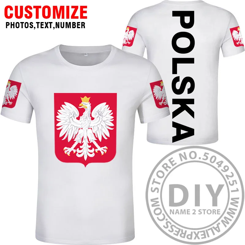 Польская футболка diy пользовательское имя номер pol футболка Национальный флаг pl Республика польская страна колледж печать фото одежда - Цвет: Style 5