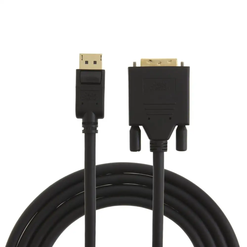 Кабель DisplayPort-DVI кабель DP Male-DVI Male позолоченный адаптер с поддержкой 1080P Full HD черный