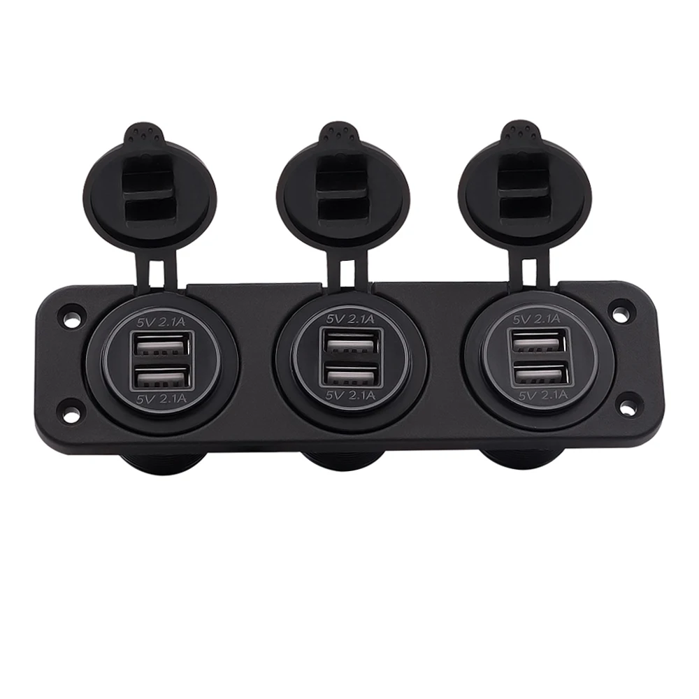 Автомобильный USB автомобильный DC 12 V 24 Двойная апертура 6 порт зарядное устройство