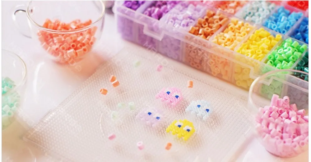 MamimamiHome 36 цветов Perler бусины 10000 шт Гладильные бусины 5 мм Хама бусины предохранитель(2 шаблон+ 5 бумага+ 2 пинцета) головоломка Diy Рисование Игрушка