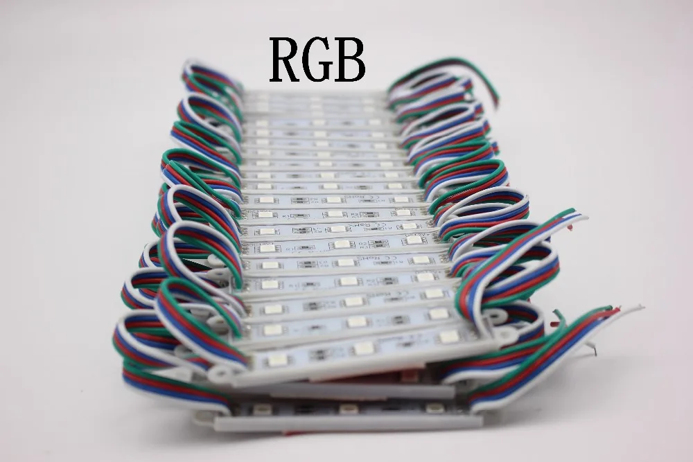 20 шт./100 шт./200 шт./лот SMD 5050 светодиодный световой модуль белый RGB Светодиодный