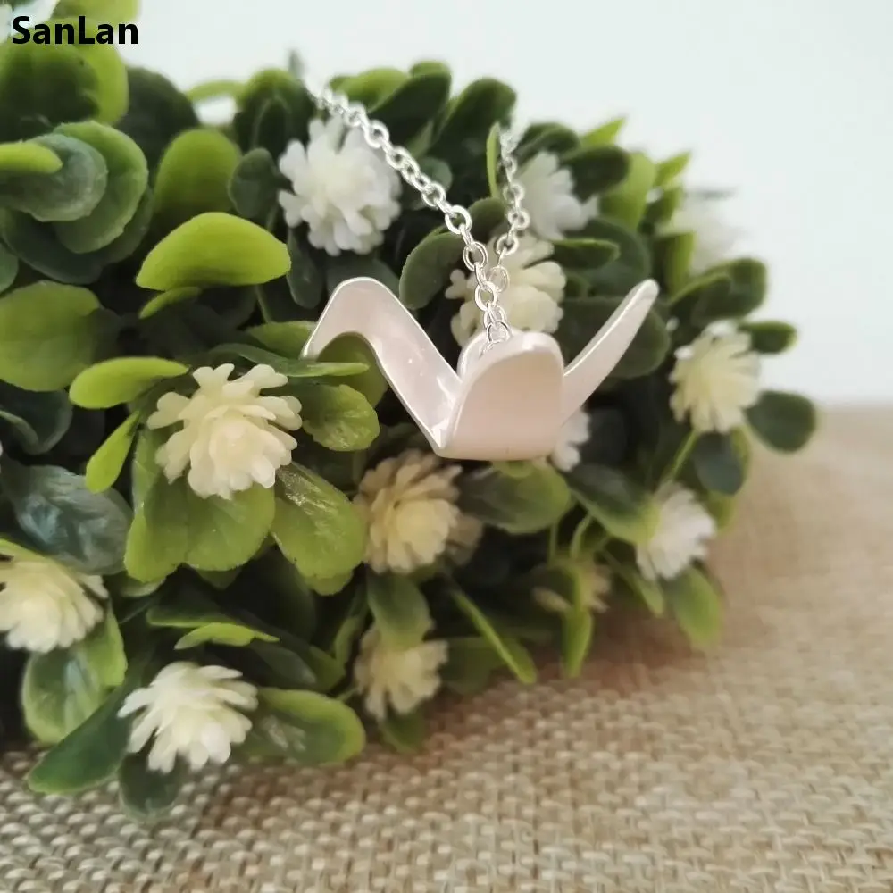 Милое ожерелье-журавль оригами подвеска-журавль в сложенном виде символ любви