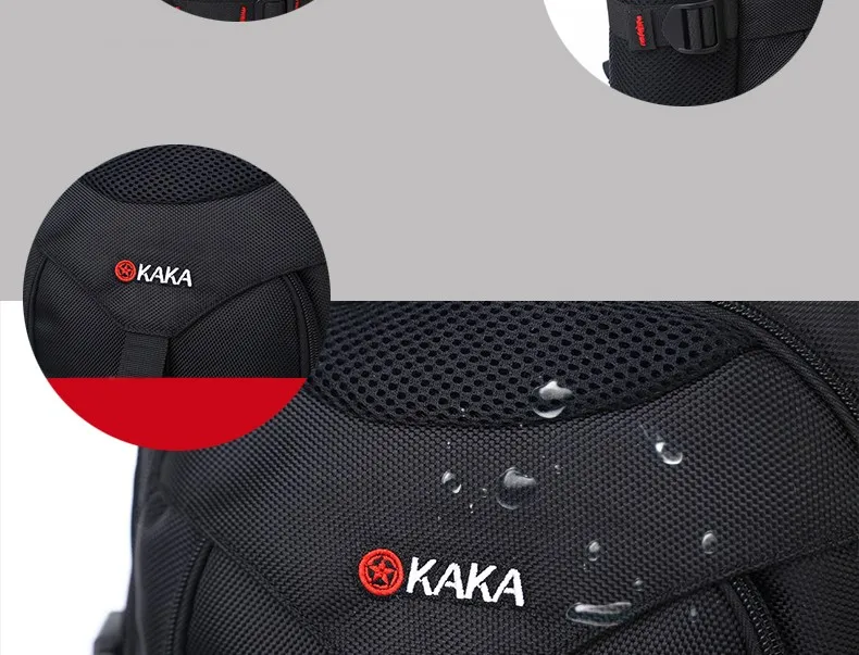 Бренд KAKA, водонепроницаемая сумка через плечо для мужчин и женщин, камуфляжная черная сумка для компьютера, повседневный рюкзак для путешествий 15," для ноутбука, школьный рюкзак