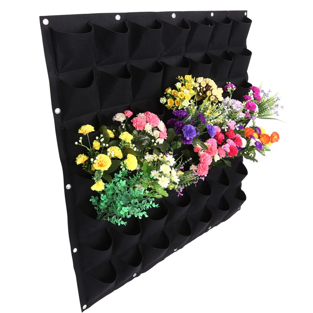 49 карманов цветочные горшки для выращивания настенные вертикальные овощей сада