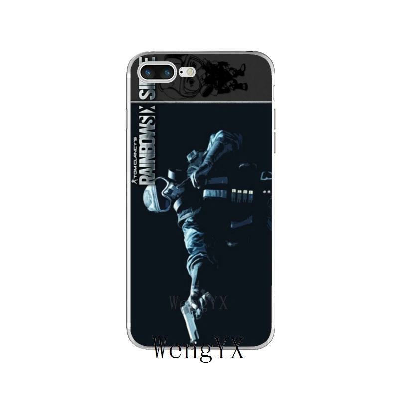 Игра Rainbow Six siege mute logo тонкий силиконовый мягкий чехол для iPhone X 8 8 plus 7 7 plus 6 6s plus 5 5S 5c SE 4 4s - Цвет: SixsiegemuteA06
