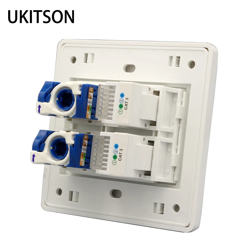 Штопор с двумя портами CAT 6 RJ45 сетевой разъем LAN настенная розетка 2 разъемами CAT3 RJ11