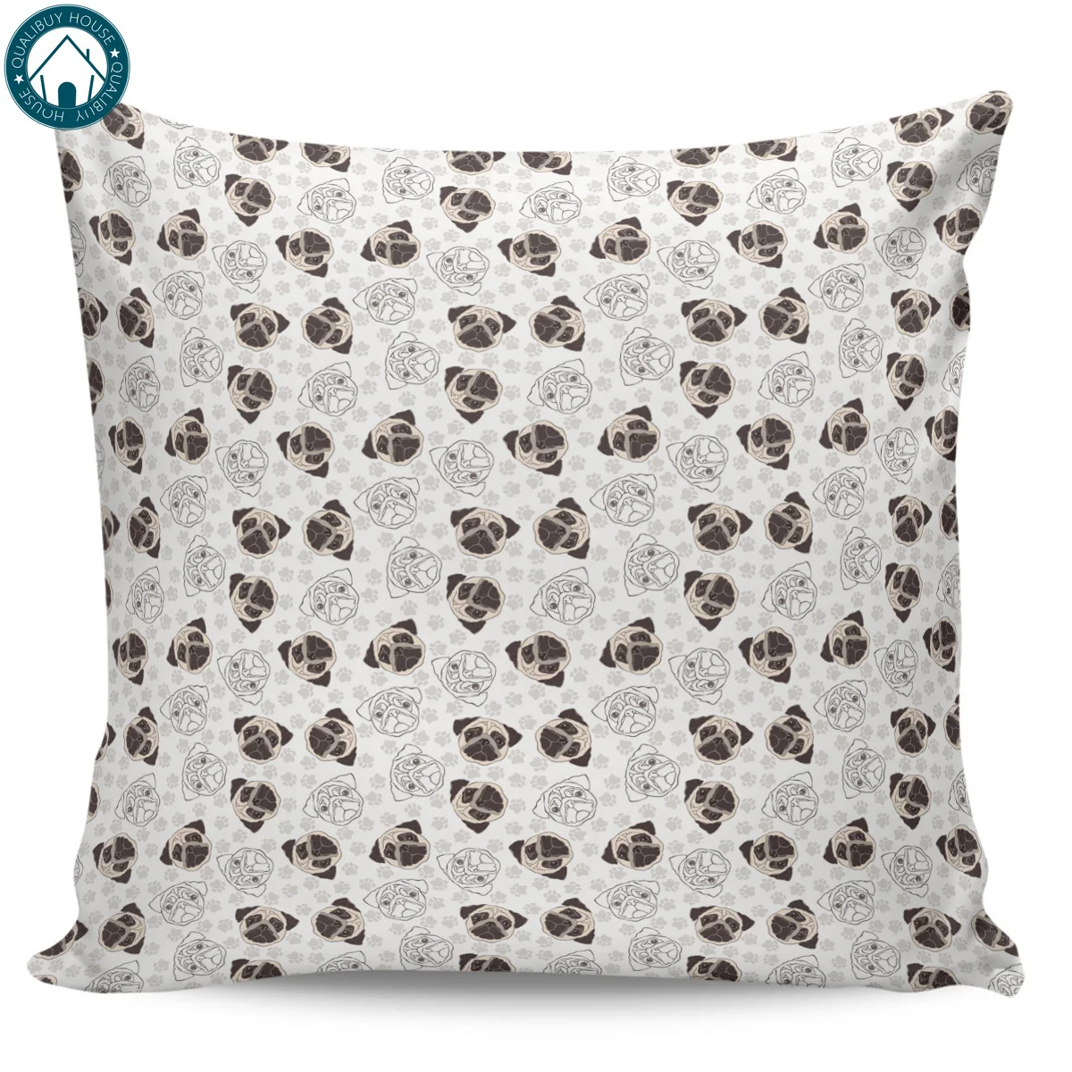 Qualibuy дом Мопс чехлы на подушки домашний декор доступная моющаяся Подушка спальня