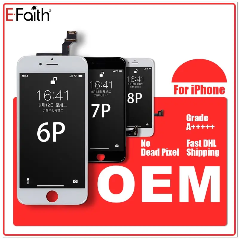 5 шт./лот E Faith A +++ класс OEM ЖК дисплей для iPhone 6 Plus 7Plus 8 P 7P дюйма с сенсорным экраном
