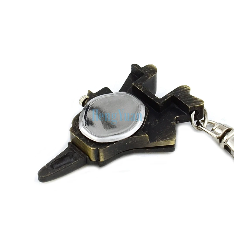 Antique Retro Vintage Bronze Gun Quartz Watch Keychain Pocket Men Watches Fob Steampunk For Boys Male |