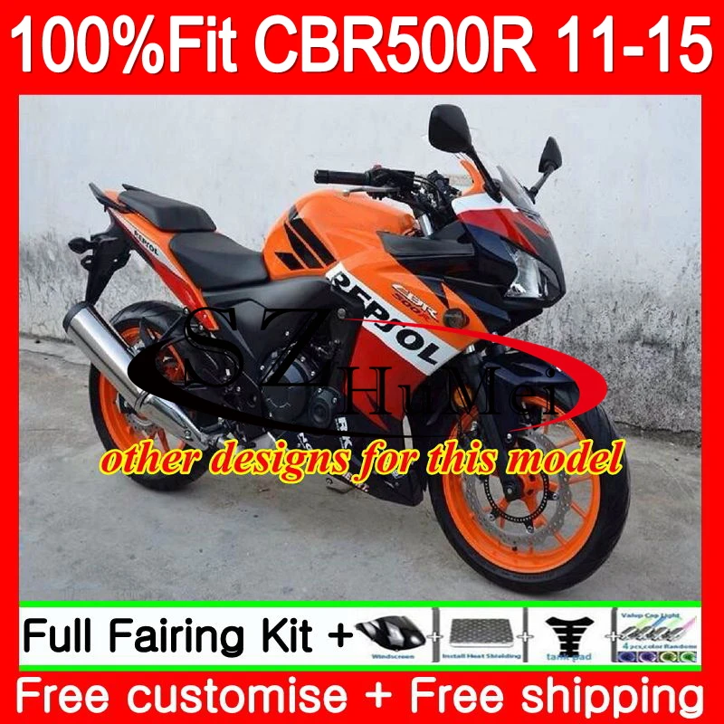 Инъекция для HONDA CBR500 RR CBR500R 11 12 13 14 15 118SH.4 CBR 500R CBR500RR 2011 2012 2013 2014 2015 синие белые новые