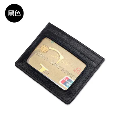 black Id карты оконные экраны карты наборы карамельный цвет автобус карты головы слой коровьей бизнес держатель кредитной карты - Цвет: black