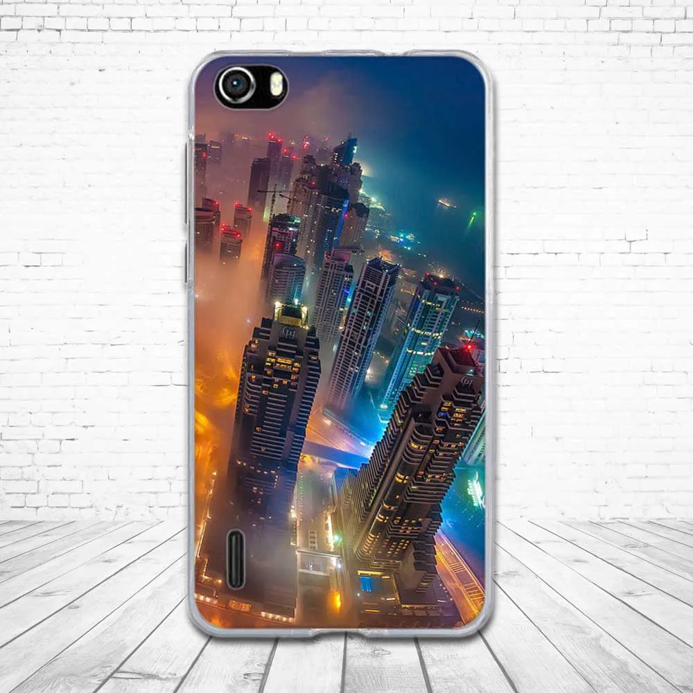 Чехол для Huawei Honor 6 Мягкая силиконовая задняя крышка из ТПУ чехол с 3D милой кошкой